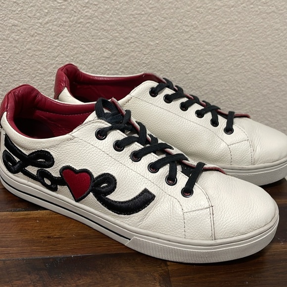 Brighton Shoes - Brighton Love Me Beige Red Sneakers size 8.5 Valentines